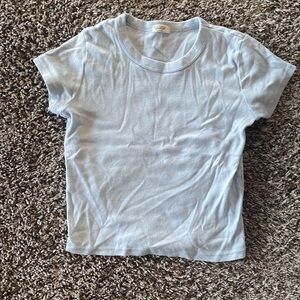 Brandy Melville Light Blue Baby Tee
